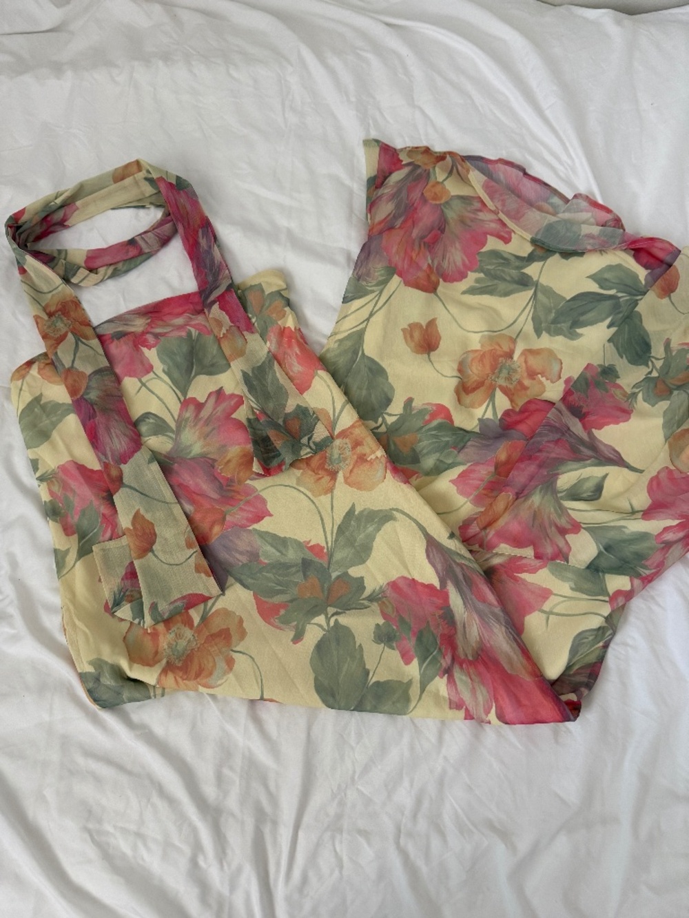 peppermayo sienna yellow peony under the pagoda maxi dress  size 6   details: -